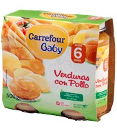 Tarrito De Verduras Con Pollo Carrefour Baby Pack De 2x250 G.