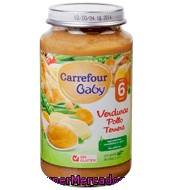 Tarrito De Verduras Pollo Y Ternera Carrefour Baby 250 G.