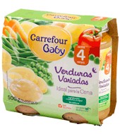 Tarrito De Verduras Variadas Carrefour Baby Pack De 2x250 G.
