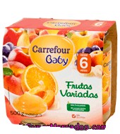 Tarrito Frutas Variadas Carrefour Baby Pack De 2x250 G.