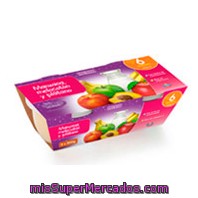 Tarrito Manzana Melocoton Y Platano A Partir 6 Meses, Hacendado, Pack 2 X 200 G - 400 G