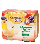 Tarrito Manzana, Plátano Y Pera Carrefour Baby Pack De 2x250 G.
