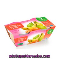 Tarrito Platano Mandarina Pera  A Partir 4 Meses, Hacendado, Pack 2 X 250 G - 500 G