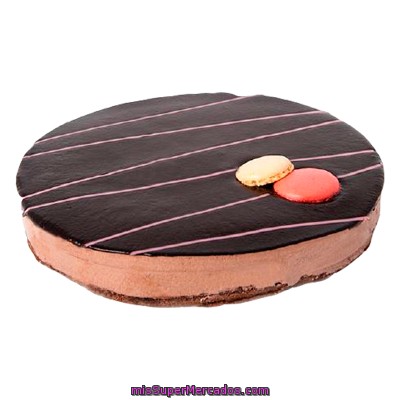 Tarta Mousse Chocolate 10 Raciones (redonda) Pasteleria Congelada Horno, Hacendado, 1 U - 730 G