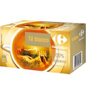 Té Blanco Natural 100% Carrefour 20 Ud.