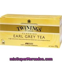 Té Earl Grey Twinings, Caja 25 Sobres