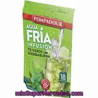 Té Verde Con Hierbabuena Pompadour Agua Fría, Bolsa 18 Monodosis