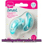 Tigex Smart Chupetes Fisiológicos Con Tetina De Silicona 0-6 Meses Colores Surtidos Blister 2 Unidades