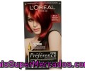 Tinte Capilar Permanentado Rojo Intenso Nº P67 Feria Préférence L´oreal 1 Unidad