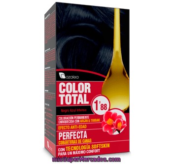 Tinte Coloracion Permanente Color Total Nº 1.88 Negro Azulado (enriquecido Con Aceite Argan Y Tsubaki), Azalea, U