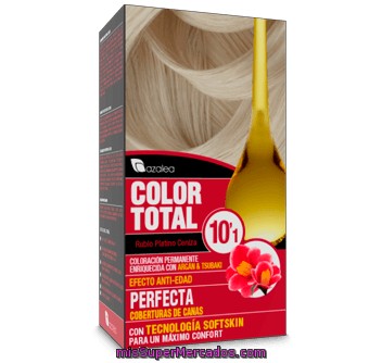 Tinte Coloracion Permanente Color Total Nº 10.1 Rubio Platino (enriquecido Con Aceite Argan Y Tsubaki), Azalea, U