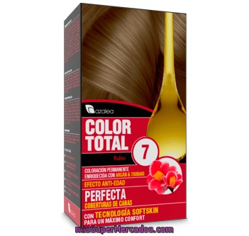 Tinte Coloracion Permanente Color Total Nº 7 Rubio (enriquecido Con Aceite Argan Y Tsubaki), Azalea, U