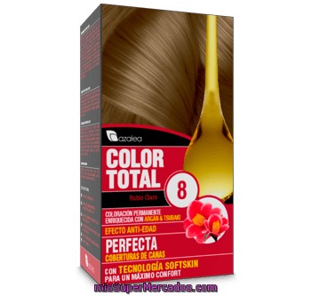 Tinte Coloracion Permanente Color Total Nº 8 Rubio Claro (enriquecido Con Aceite Argan Y Tsubaki), Azalea, U