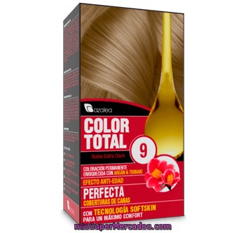 Tinte Coloracion Permanente Color Total Nº 9 Rubio Extra Claro (enriquecido Con Aceite Argan Y Tsubaki), Azalea, U