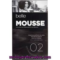 Tinte Mousse Moreno N.2 Belle & Professional, Caja 1 Unid.