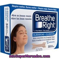 Tira Nasal Clásica Breathe Right, Caja 30 Unid.