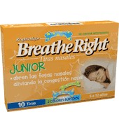 Tiras Nasales Junior Breathe Right 10 Ud.