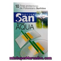Tiritas Protectoras Poliuretano Especial Aqua, Doctor San, Caja 10 U