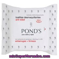 Toallitas Desmaquillantes Anti-edad Pond`s, Paquete 20 Unid.