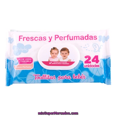 Deliplus Toallitas humedas bebe frescas y perfumadas con aloe vera Pack 3 x  80 toallitas