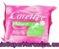 Toallitas Húmedas Con Aloe Vera Para Higiene íntima Carefree 12 Unidades