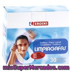 Toallitas Húmedas Limpia Gafas Eroski, Caja 30 Unid.
