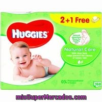 Toallitas Natural Care Huggies, Pack 2+1 Unid.