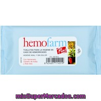 Toallitas Para Hemorroides Plus Hemofarm, Paquete 20 Unid.