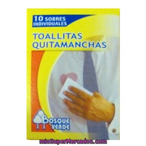 Toallitas Quitamanchas, Bosque Verde, Paquete 10 U