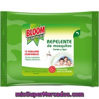 Toallitas Repelentes Bloom, Caja 15 Unid.