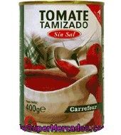 Tomate Tamizado Sin Sal Carrefour 400 G.