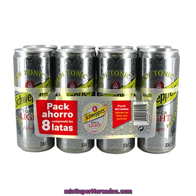 Tonica Light, Schweppes, Lata Pack 8 X 330 Cc - 2640 Cc