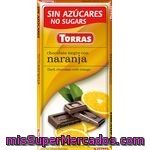Torras Chocolate Negro Naranja Sin Azúcar 75g