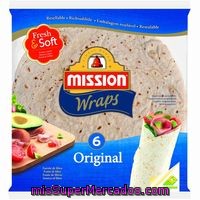Tortitas Wraps Original Mission, 6 Unid., Paquete 370 G