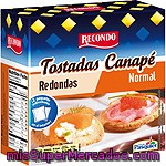 Tostadas Redondas De Pan Normal Para Canapés Recondo 110 Gramos