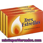 Tres Estrellas Cerillas Extra Largas Caja 45 Uds