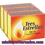 Tres Estrellas Cerillas Largas Cocina Pack 3 Cajas 100 Uds