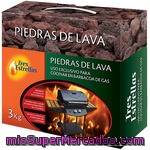 Tres Estrellas Piedra De Lava Para Barbacoa De Gas 3 Kg