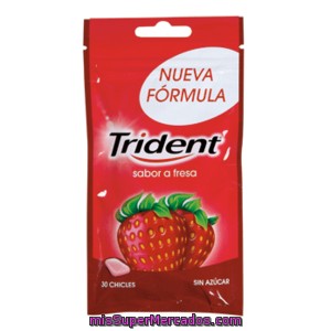 Trident Chicle Grajeas Fresa Bolsa 43 Gr