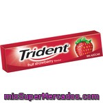 Trident Chicles Sin Azúcar Sabor Fresa En Stick Paquete 1