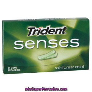 Trident Senses Chicle Sabor Hierbabuena Caja 27 Gr