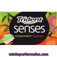 Trident Senses Chicle Sabor Sandia Sin Azúcar Caja 27 Gr