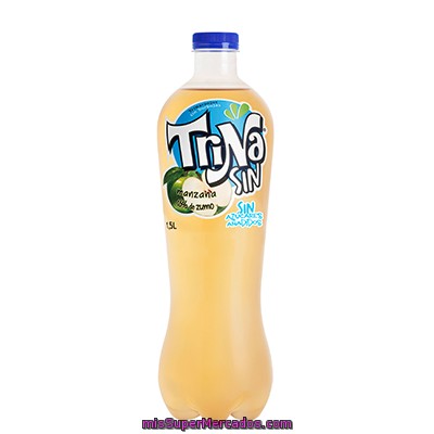 Trina Zero Refresco De Manzana Sin Burbujas Sin Azúcares Añadidos Botella 1,5 L