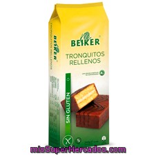 Tronquito Relleno Cubierto De Chocolate Sin Gluten  (pastelitos Tipo Bizcochito), Beiker, Paquete 10 U X 35 G - 350 G