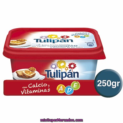 Tulipan Margarina Con Leche Y Vitaminas Tarrina 250 G
