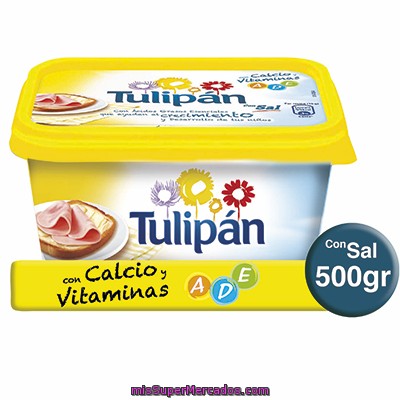 Tulipan Margarina Con Sal Leche Y Vitaminas Tarrina 500 G