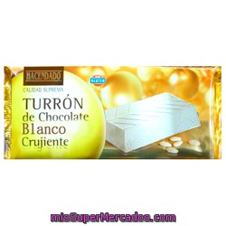 Turron Chocolate Blanco Crujiente *navidad*, Hacendado, Pastilla 300 G