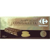 Turrón De Chocolate Con Galletas, Almendras, Avellanas Y Leche. Carrefour 300 G.