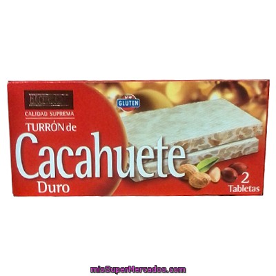 Turron Duro Con Cacahuete *navidad*, Hacendado, Pastilla 2 X 150 G - 300 G