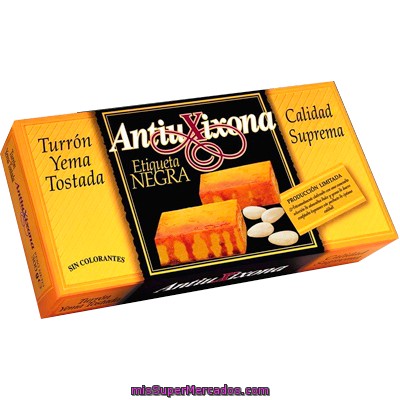 Turron Yema Tostada *navidad*, Antiu Xixona, Pastilla 500 G